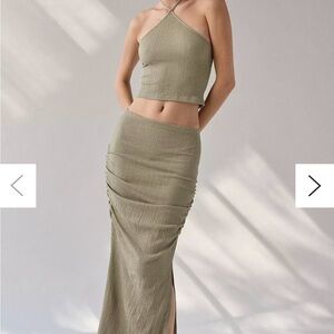 Urban Outfitters Cream Skirt Set